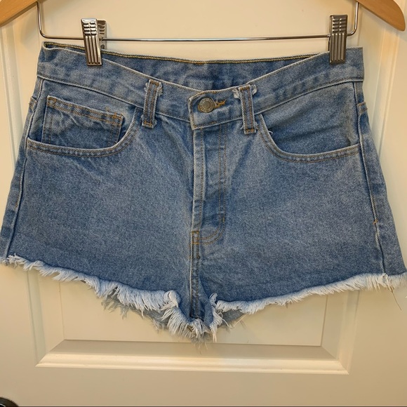 Brandy Melville denim jean high waisted shorts - Picture 12 of 14